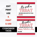 office valentines treat tags
